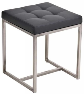 Sitzhocker - BRIT 2 - Hocker Sessel Kunstleder Grau 40x40 cm