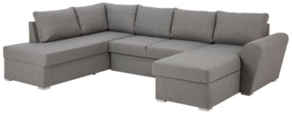 ebuy24 Schlafsofa Stan Schlafsofa Chaiselong rechts, lichtgrau.