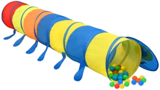 vidaXL Spieltunnel mit 250 Bällen, Polyester bunt, 245 cm