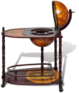 vidaXL Globus-Bartisch Eukalyptusholz Freistehend 240699