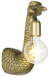 Qazqa Wandleuchte Wl-animal, ohne Leuchtmittel, E27, Gold/Messing, Landhaus, Aluminium, 1-flammig