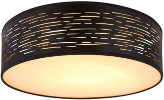 Deckenleuchte Wohnzimmer LED rund Deckenlampe Schlafzimmer schwarz 15342D1