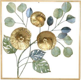 Florales Metallbild "Rudolf" 50x50 cm