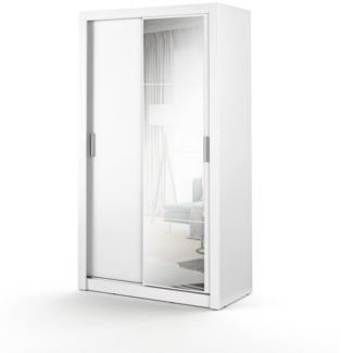Compleo Kleiderschrank ARTI 06, 2-türig, Schwebetürenschrank mit Spiegel, Modern Flurschrank Breite 120 cm