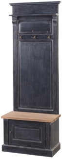 Dekoria Gerderobe Bradford 79 x 41 x 210 old black & natural