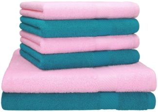 Betz Handtuch Set Palermo 6er 2x Liegetücher 70x140 cm 4x Handtücher 50x100 cm, 100% Baumwolle