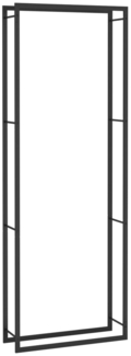 vidaXL Brennholzregal Mattschwarz 80x28x222 cm Stahl 350309