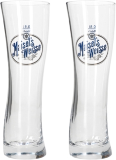 Van Well 2x Maisels Weisse Weizenbiergläser 0,5L geeicht Hefe Weißbierglas Beer