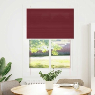 vidaXL Plissee Bordeauxrot 100x100 cm Stoffbreite 99,4 cm Polyester 4015228