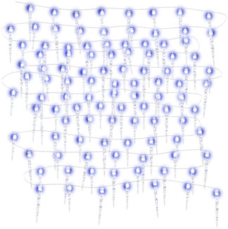 vidaXL Eiszapfen-Lichterkette 200 LEDs Blau 20 m Acryl PVC 356229