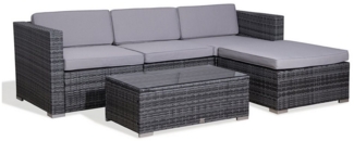 SVITA Loungeset, (Gartenlounge, 1-tlg), CALIFORNIA, Ecksofa, Bezüge abnehmbar, Wetterfest, UV-Lichtbeständig