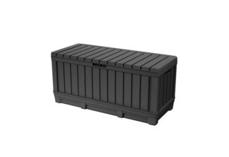 Keter Gartenbox Keter Gartentruhe KENTWOOD Anthrazit, 350 L, belastbar bis 260 kg