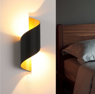 WILGOON Wandleuchte 10W Wandleuchten, Moderne Wandlampe Auf&ab Lichtstrahl, Warmweiß, LED Wandbeleuchtung,für Garten, Wohnzimmer, Badezimmer, Schlafzimmer