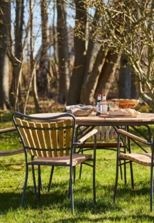 Cinas Gartentisch Ellen, Gartentisch, Rund, Teak, Aluminium, Retro