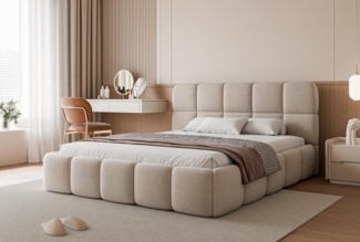 Compleo Polsterbett Stauraumbett modern CLOUDY, Komfortbett, Modernes Polsterbett
