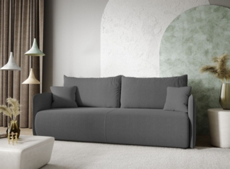 Sofa 2-Sitzer mit Schlaffunktion CALGARY Stoff Curio Dunkelgrau