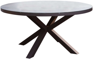 Gartentisch Nizza / Komido / Bondino, Glas, Grau, Schwarz, 150 x 74 x 150 cm