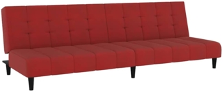 vidaXL Schlafsofa 2-Sitzer Weinrot Samt 375768