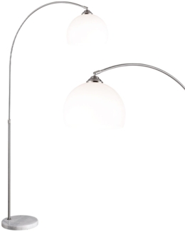 Bogen Standleuchte, Marmorsockel, höhenverstellbar