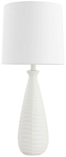 HOME DELUXE Große Tischlampe mit Stoffschirm MELVA - Weiß