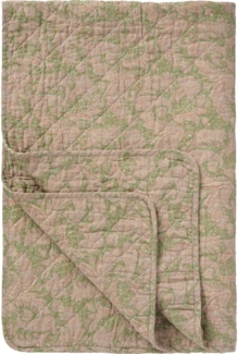 Ib Laursen - Decke Quilt Tagesdecke 180x130cm Rosa Grün Paisleymuster 07907-00