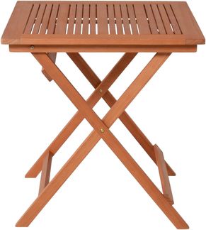 Gartentisch FREDRI rechteckig - Eukalyptus, Braun, 70,5x70,5x74cm | Klapptisch Esstisch Wetterfest Outdoor Tisch
