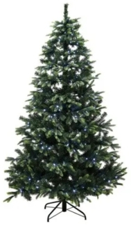 Künstlicher Weihnachtsbaum PE/PVC Limited Edition Klasse A+ 180X124 cm mit farbigen und weißen LED NORDIC WINTER (780-321)