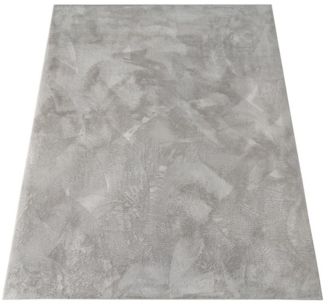 KADIMA DESIGN Teppich waschbar Einfarbig Wohnzimmer schmutzabweisend Teppich Kurzflor, Rechteckig, Höhe: 14 mm, Florhöhe: 10 mm, 100% Polyester, Rechteckig, 60x90 cm, Grau