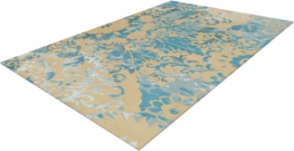 Satin 8061 Creme / Türkis 170cm x 240cm