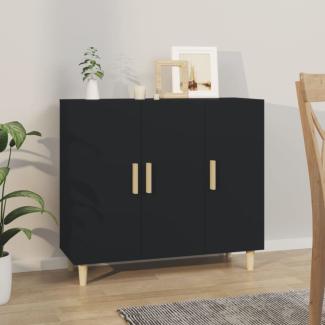 vidaXL Sideboard Schwarz 90 x 34 x 80 cm Holzwerkstoff [812493]