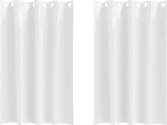 vidaXL Verdunkelungs-Vorhänge mit Ringen 2 pcs Reinweiß 175 x 140 cm 4107384