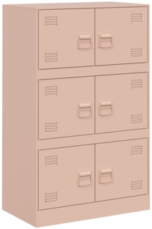 vidaXL Sideboard Rosa 67x39x107 cm Stahl 841656