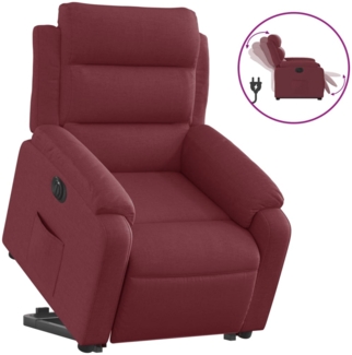 vidaXL Relaxsessel mit Aufstehhilfe Elektrisch Weinrot Stoff 3205007