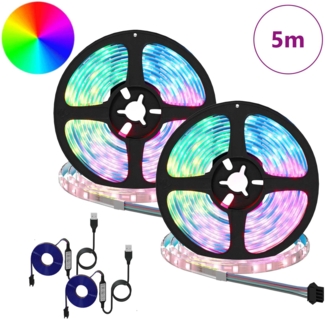 vidaXL LED Streifen 4 pcs Schwarz und Transparent 250 x 0,8 x 0,3 cm 3429122