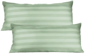 KEAYOO Kissenbezüge Satin Kissenbezug, (2 Stück), 100% Baumwolle mit Reißverscluss