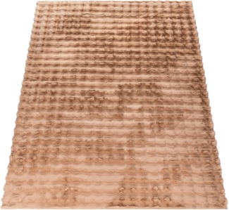 Paco Home Hochflor-Teppich Arnheim 741, rechteckig, Höhe: 34 mm, Uni Farben, modernes Design, besonders weich, Hoch-Tief Effekt