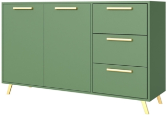 Compleo Kommode ALEX II mit 3 Schubladen und 2 Türen, Glamour design, praktische Kommode