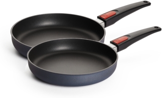 WOLL Pfannenset Diamond Lite, 2‑teilig (Ø 22 cm & Ø 26 cm/ H: 5 cm), Aluminium-Handguss mit 5‑lagiger Diamant‑Antihaftversiegelung, alle Herdarten inkl. Induktion, spülmaschinen‑ & backofenfest bis ca. 300 °C
