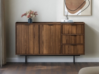 Beautysofa Kommode Evron mit 3 Schubladen, 2 Türen (zwei moderne Farben zur Auswahl), Breite: 150 cm