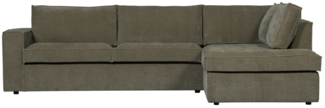 Ecksofa Hajo mit Cordbezug Rechts, Forest