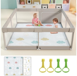 MC Star Laufstall mit Matte - 150x150 cm XXL Laufgitter Baby Playpen