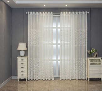 BYSURE Gardine, Ösen (2 St), halbtransparent, Durchsichtige Vorhänge