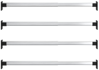vidaXL Kleiderständer Teleskop-Kleiderstangen 4 Stk. Silbern 58-100 cm, (1 St)