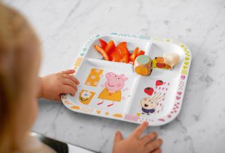 Koziol EASY EATER Peppa Pig Esslernteller & Würfel - A