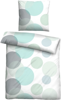 Traumhaft schlafen - Castell - Markenbettwäsche Thermo-Fleece Bettwäsche 0360660 BLASEN, mint, 1x 155x220 cm + 1x 80x80 cm