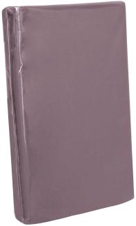 Traumschlaf Zwirn-Jersey Elasthan Spannbetttuch De-Luxe|140x200 - 160x220 cm| aubergine