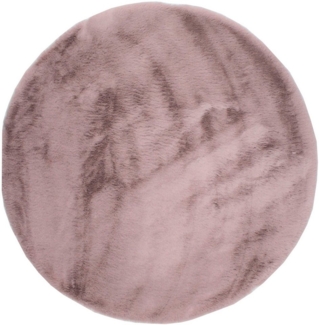Dekowe Fellteppich Roger, rund, Höhe: 20 mm, Kunstfell, Kaninchenfell-Haptik, ein echter Kuschelteppich