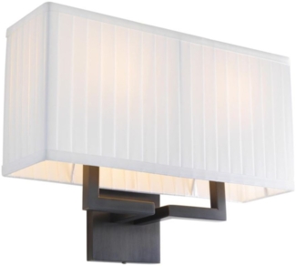 Casa Padrino Designer Wandleuchte Bronze 36 x 13,5 x H. 27 cm - Luxus Kollektion