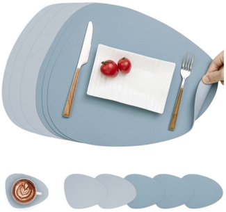 Coonoor Platzset Tischset, Kunstleder, abwischbar, (6-St), Tischsets und Untersetzer