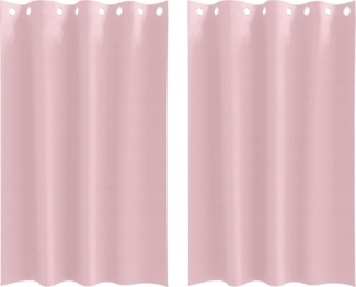 vidaXL Verdunkelungs-Vorhänge mit Ringen 2 pcs Babyrosa 175 x 140 cm 4107409